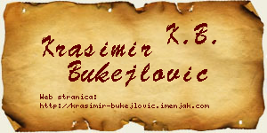 Krasimir Bukejlović vizit kartica